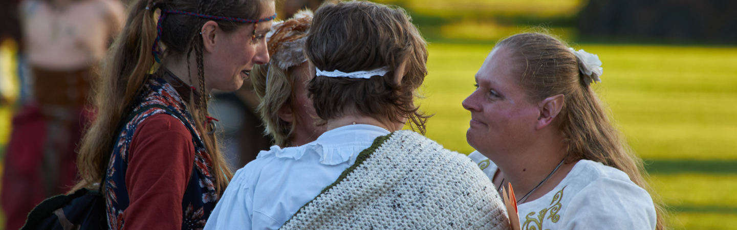 Charm deelnemers tijdens het larp evenement